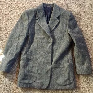 L.L. Bean Heather Green Pea Coat
